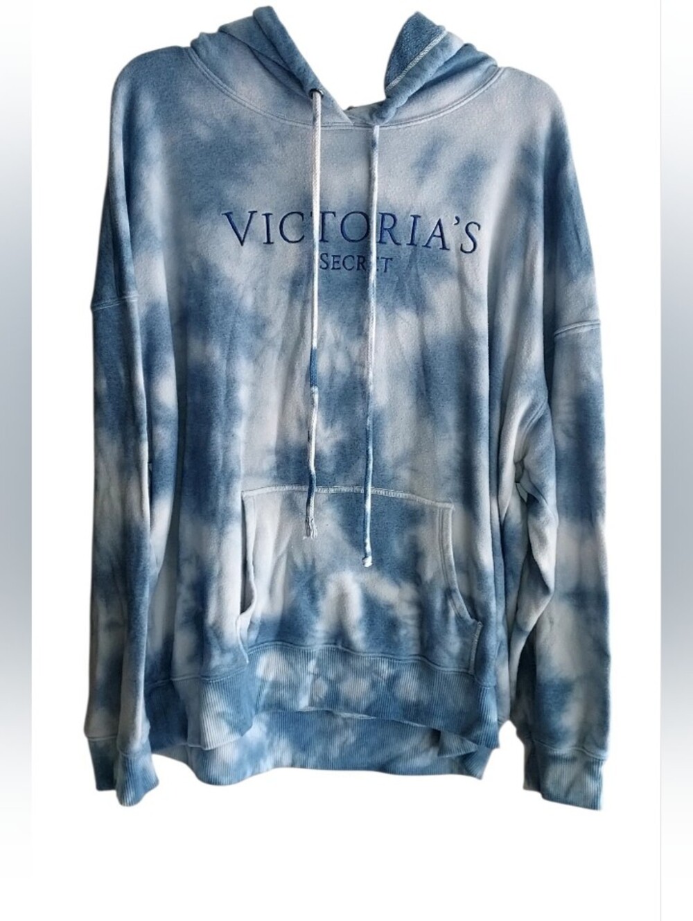 Victoria's Secret  Blue Tie-Dye Hoodie Sweatshirt